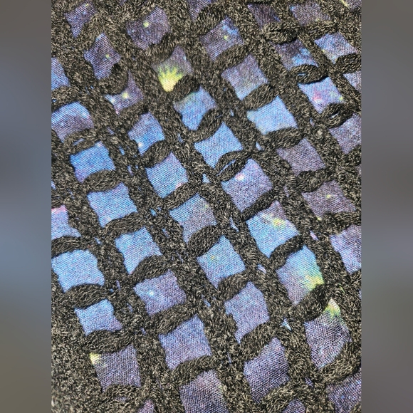 Galaxy Knit Mesh Infinity Scarf - Picture 2 of 5